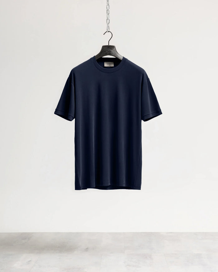 T-shirt costina manica corta - Blu