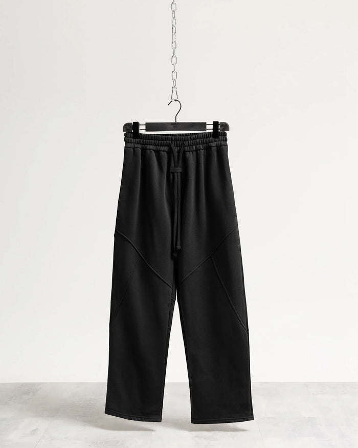 Pantalone tuta fondo ampio - Nero