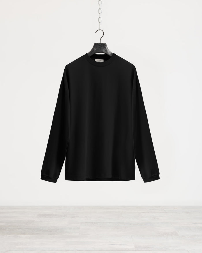 T-shirt longsleeve con polsino oversize - Nero