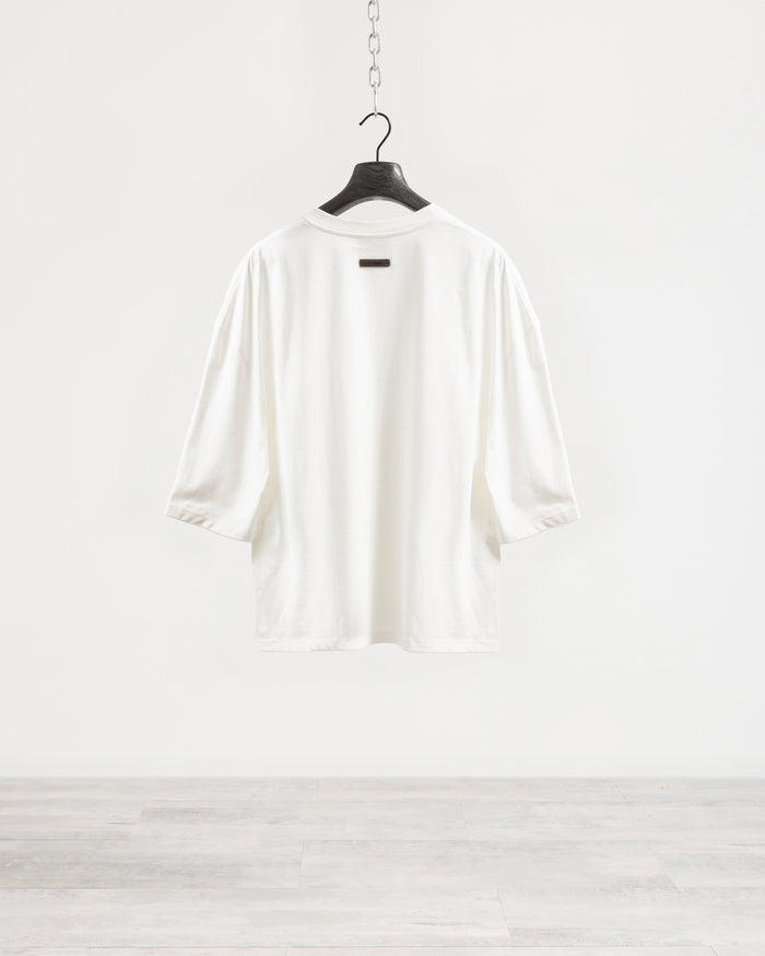 T-shirt manica corta cropped - Panna