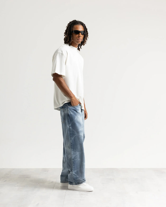 Jeans baggy blu fulmini - Blu