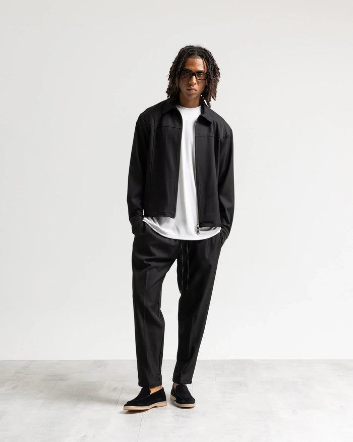 Pantalaccio regular tessuto classico - Nero