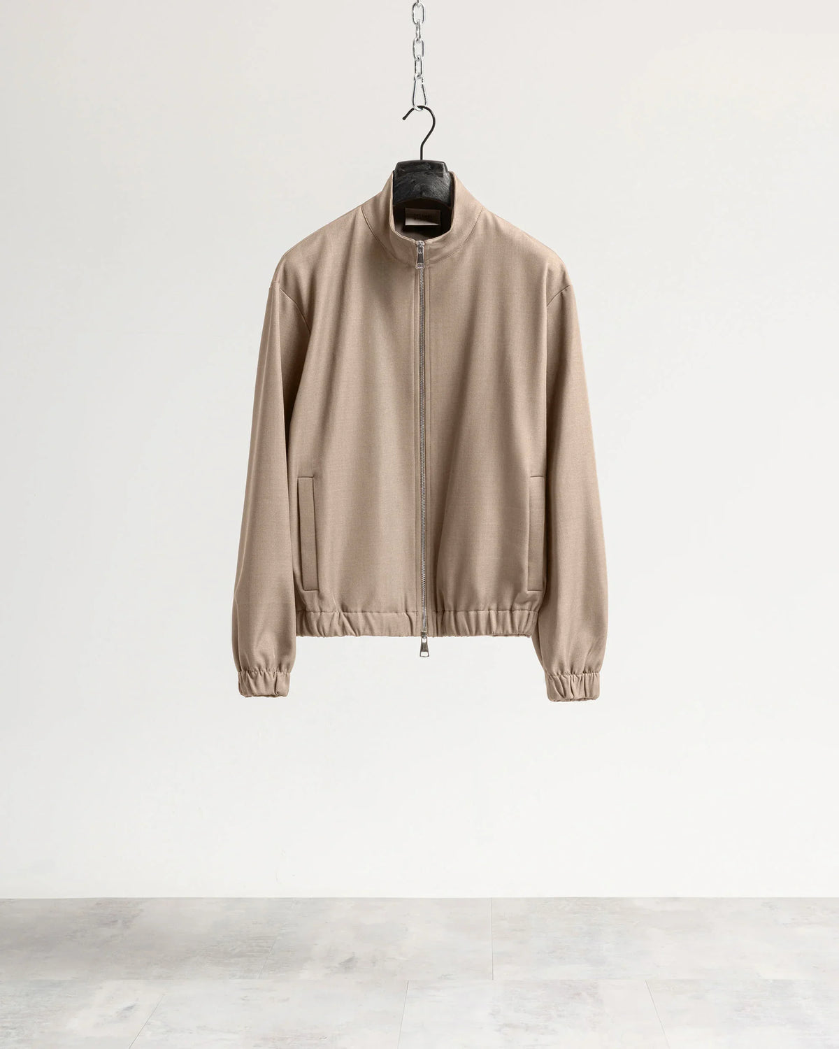 Giacca con zip mezzo collo tessuto classico