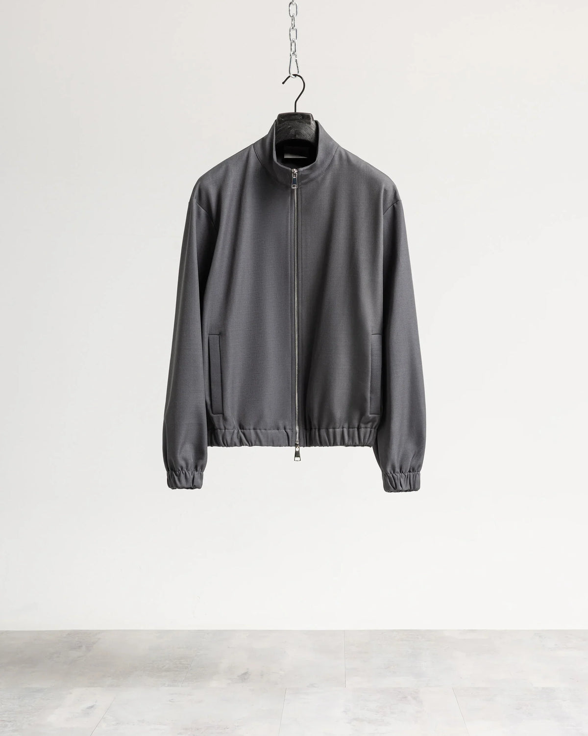 Giacca con zip mezzo collo tessuto classico