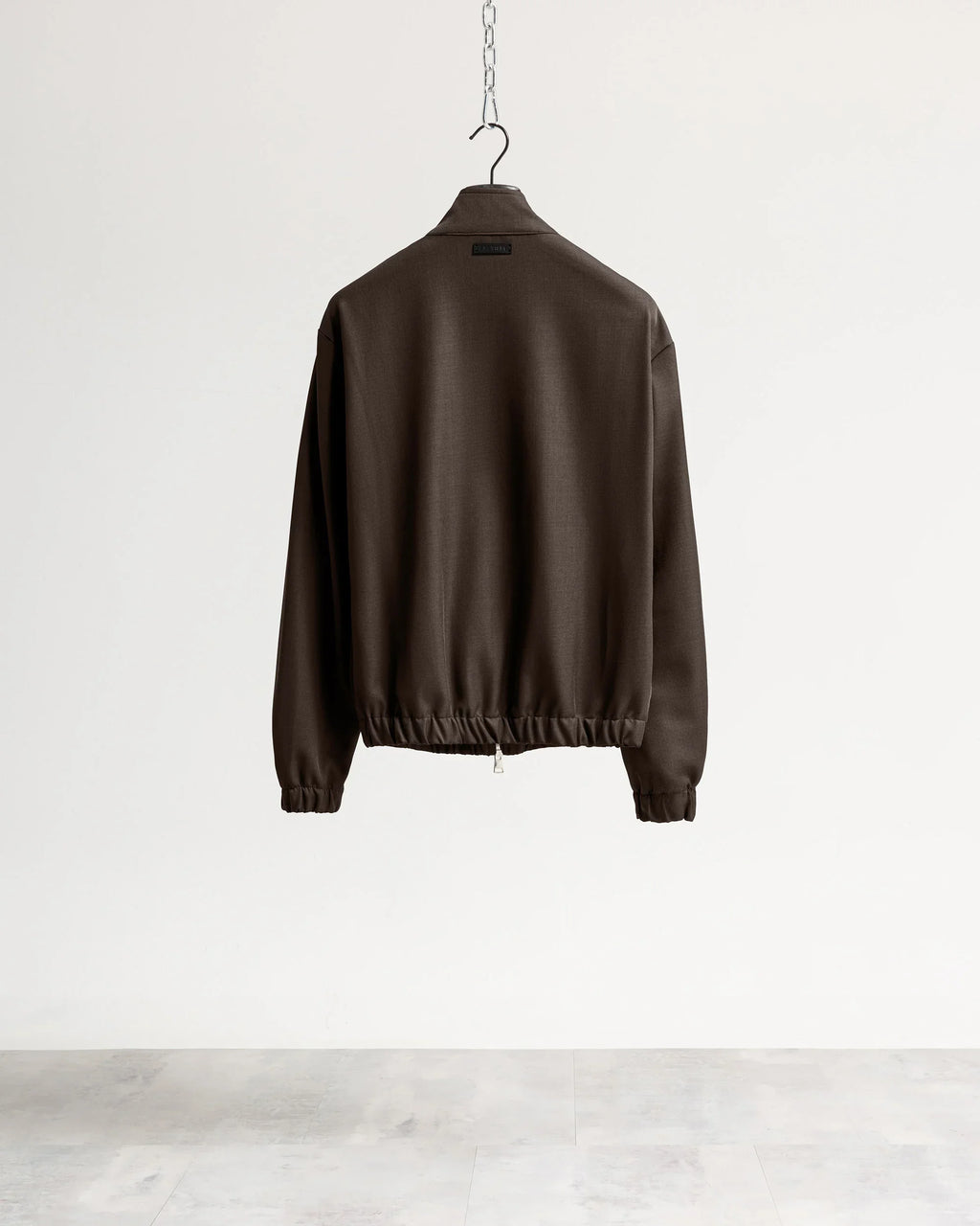 Giacca con zip mezzo collo tessuto classico