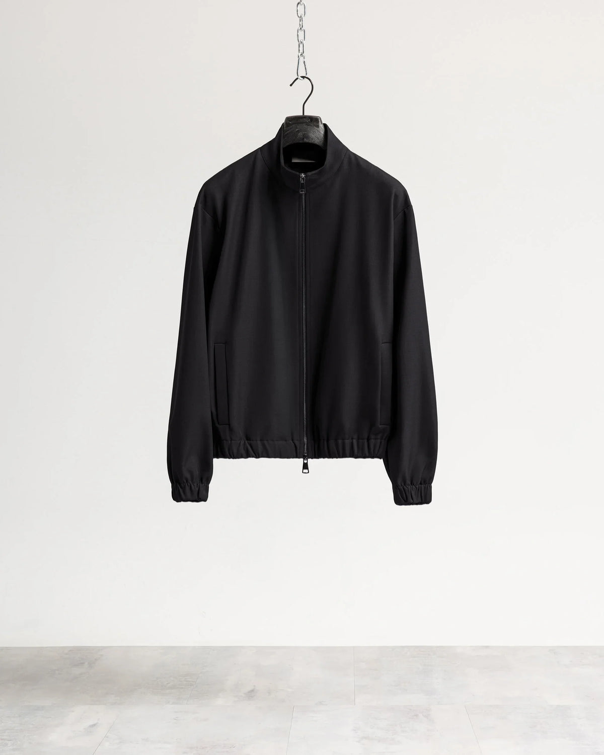 Giacca con zip mezzo collo tessuto classico