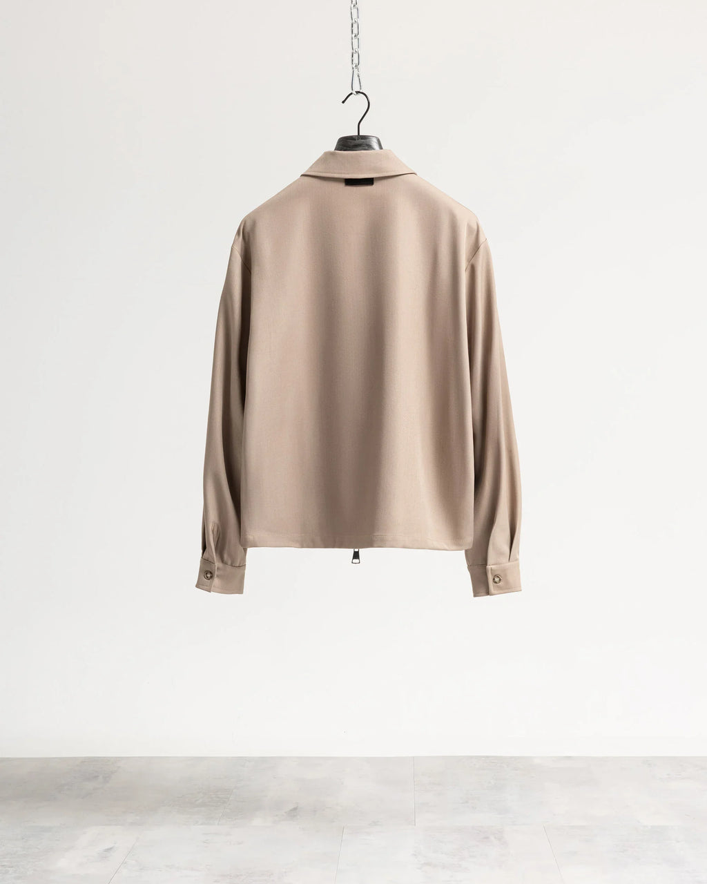 Giacca con zip collo camicia tessuto classico