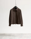 Giacca con zip collo camicia tessuto classico