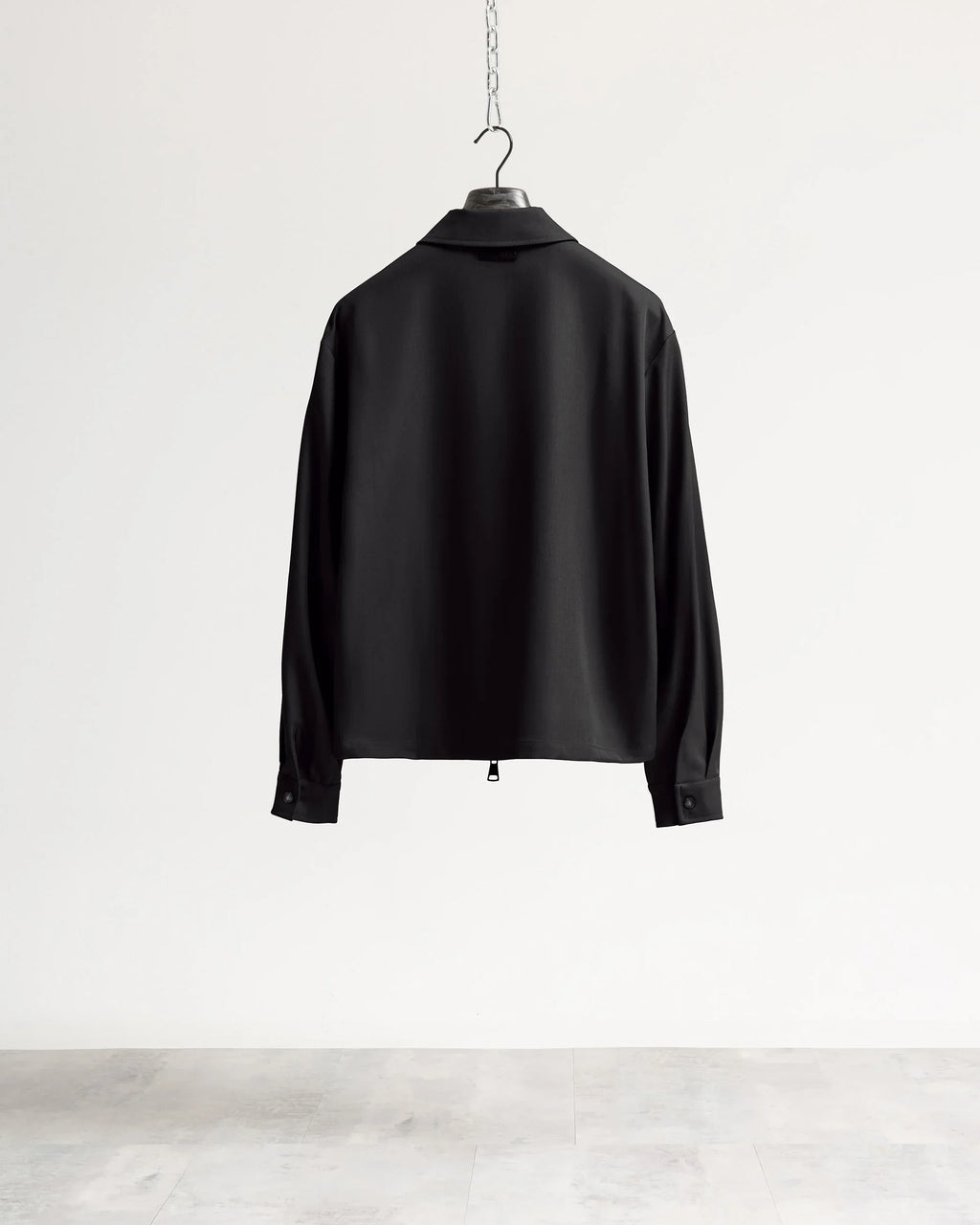 Giacca con zip collo camicia tessuto classico