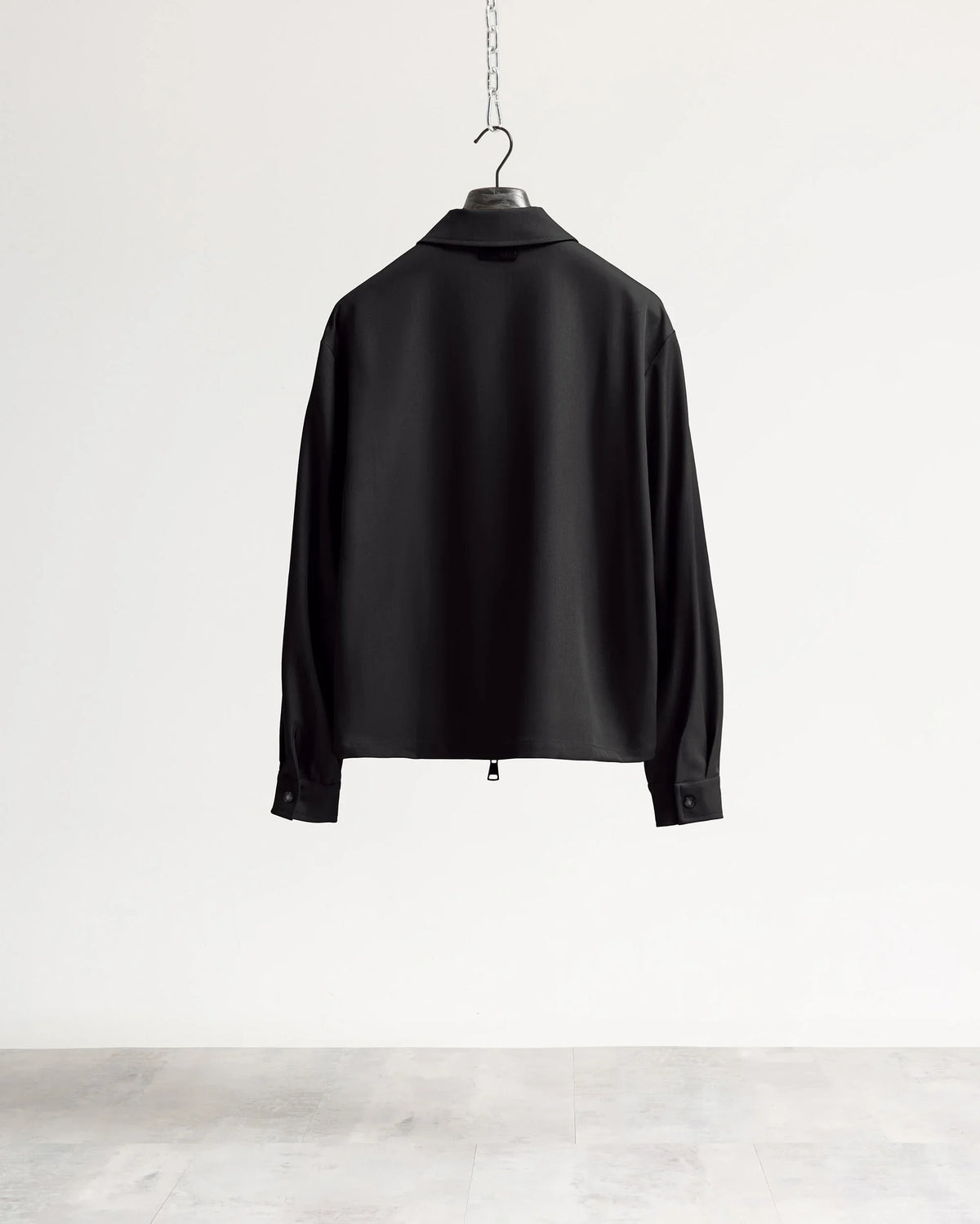 Giacca con zip collo camicia tessuto classico