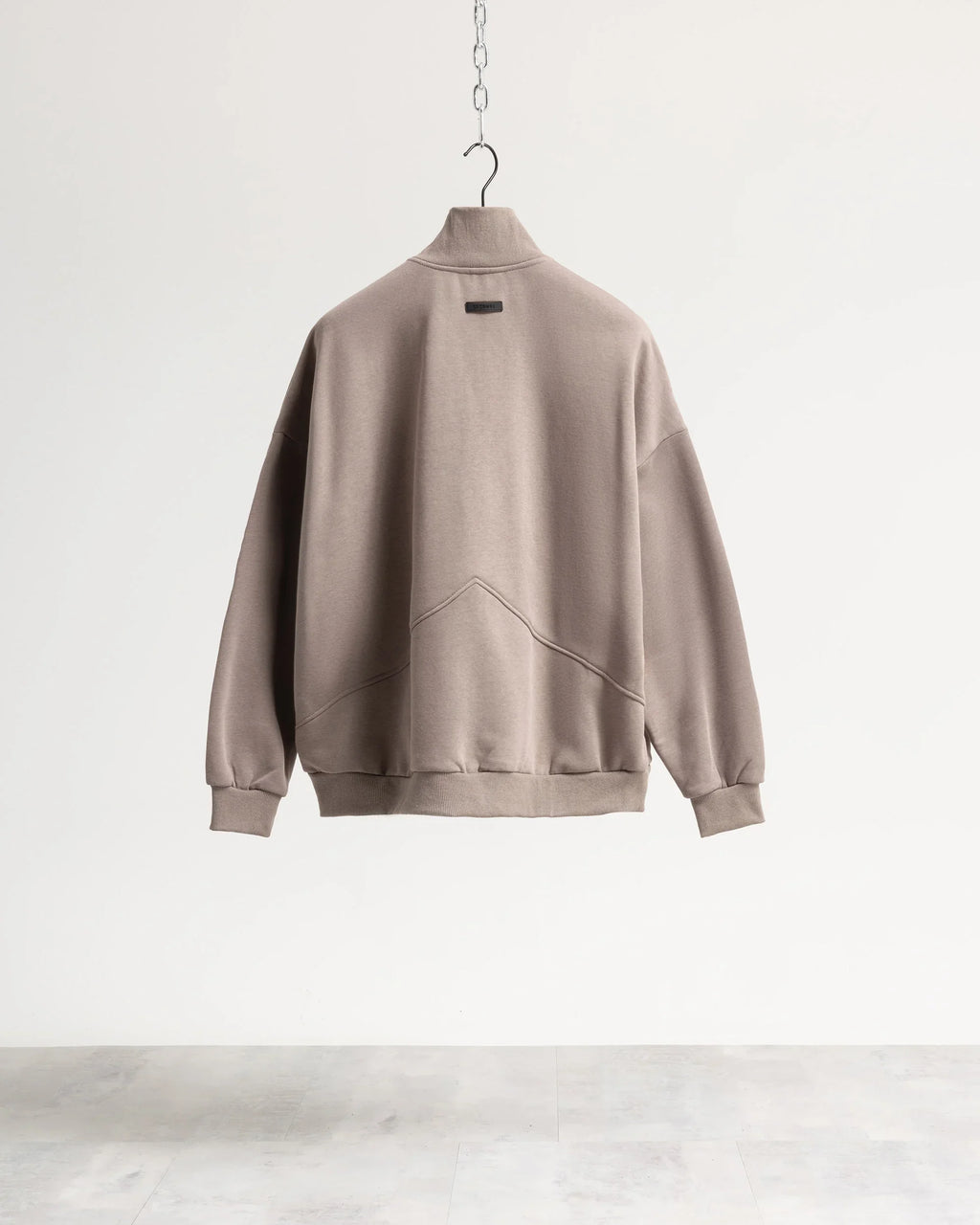 Felpa zip mezzo collo