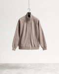 Felpa zip mezzo collo