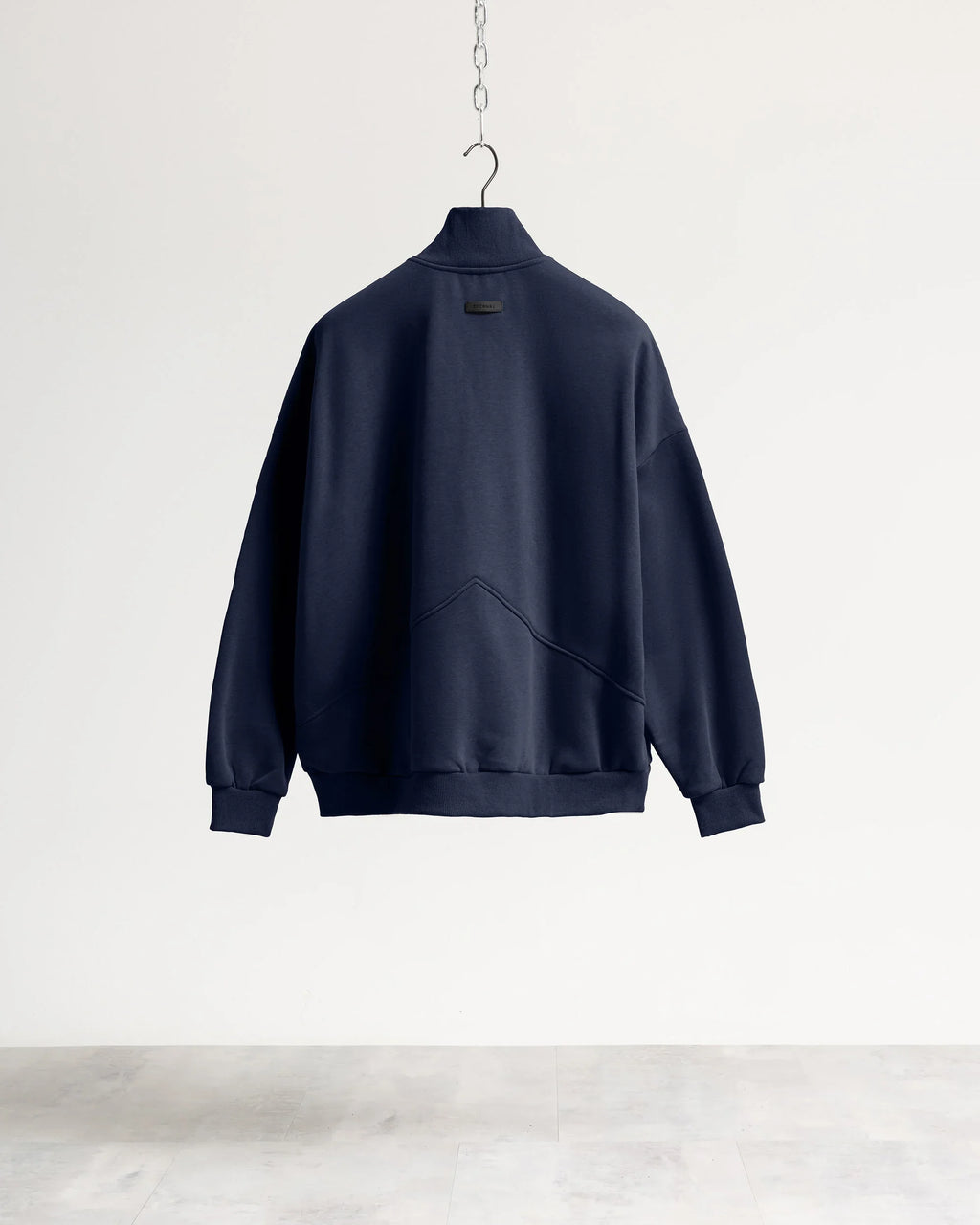 Felpa zip mezzo collo