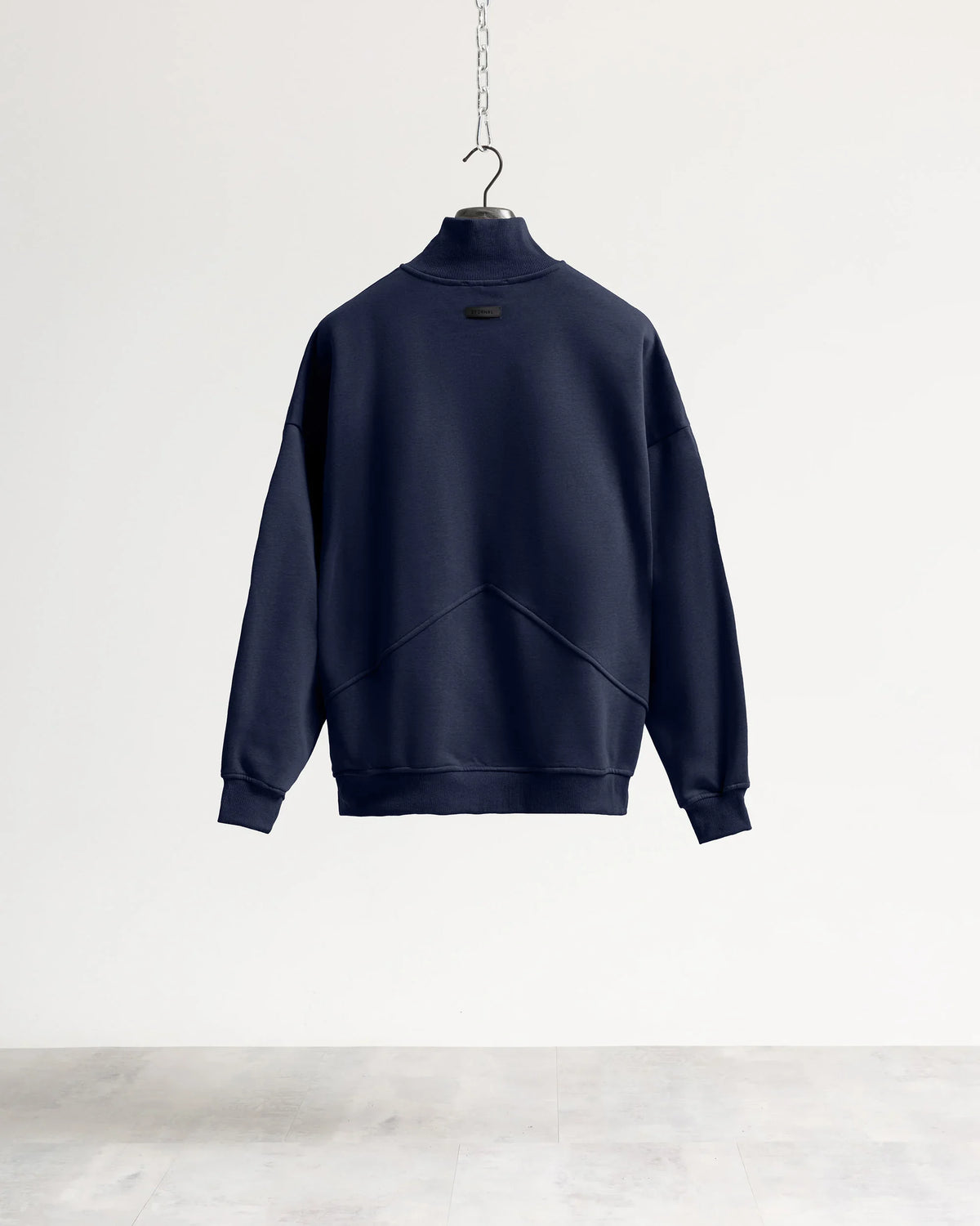 Felpa mezzo collo mezza zip