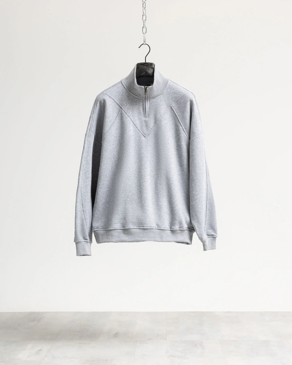 Felpa mezzo collo mezza zip