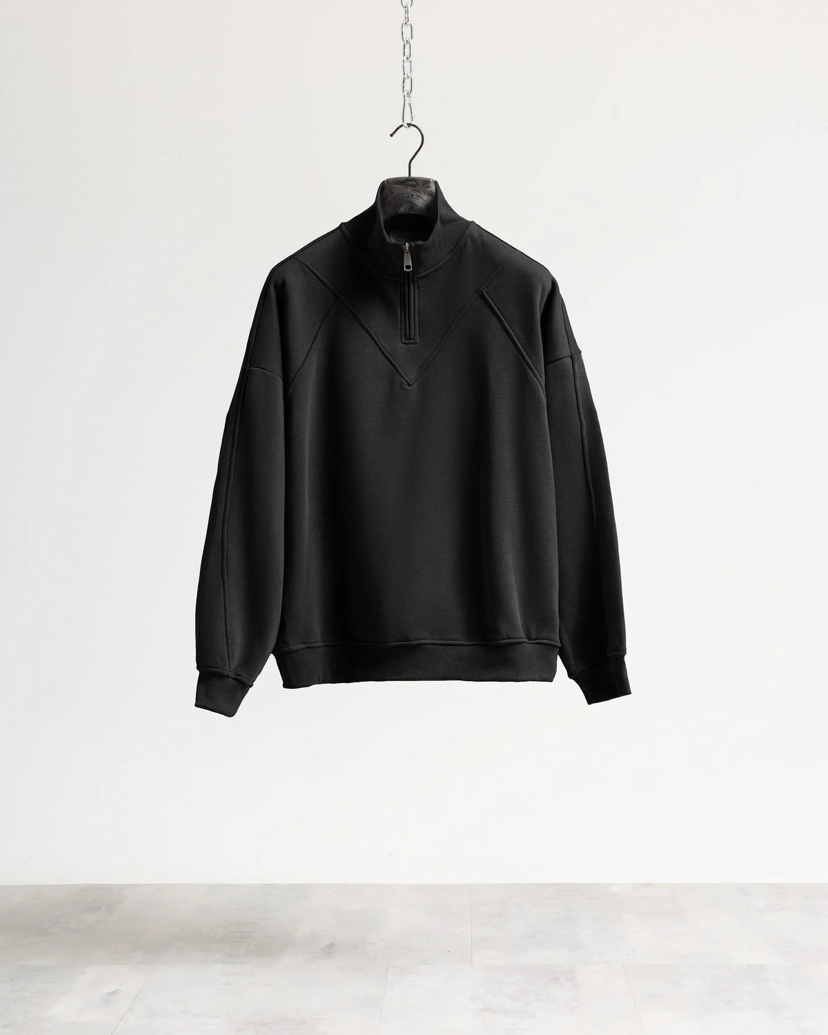 Felpa mezzo collo mezza zip