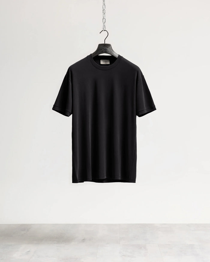 T-shirt costina manica corta - Nero