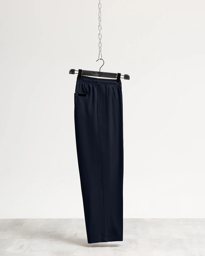 Pantalaccio fondo ampio tessuto classico - Blu