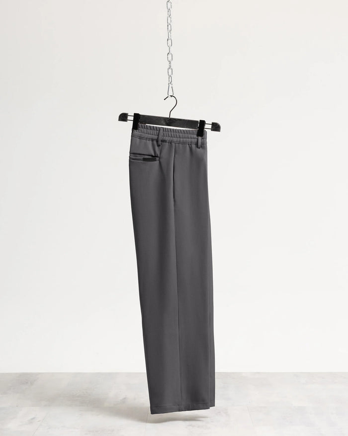 Pantalone fondo ampio tessuto classico - Grigio