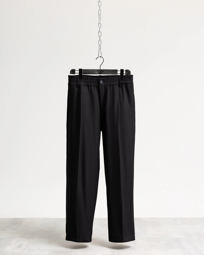 Pantalone fondo ampio tessuto classico - Nero
