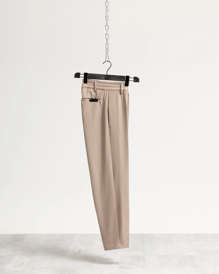 Pantalone regular tessuto classico - Beige