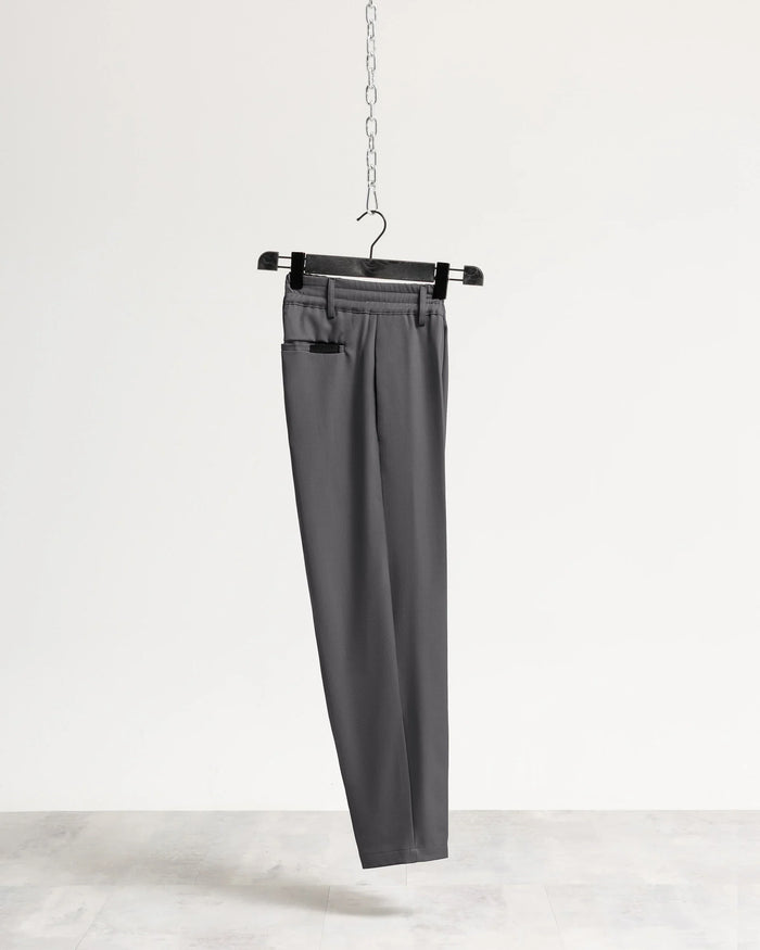 Pantalone regular tessuto classico - Grigio