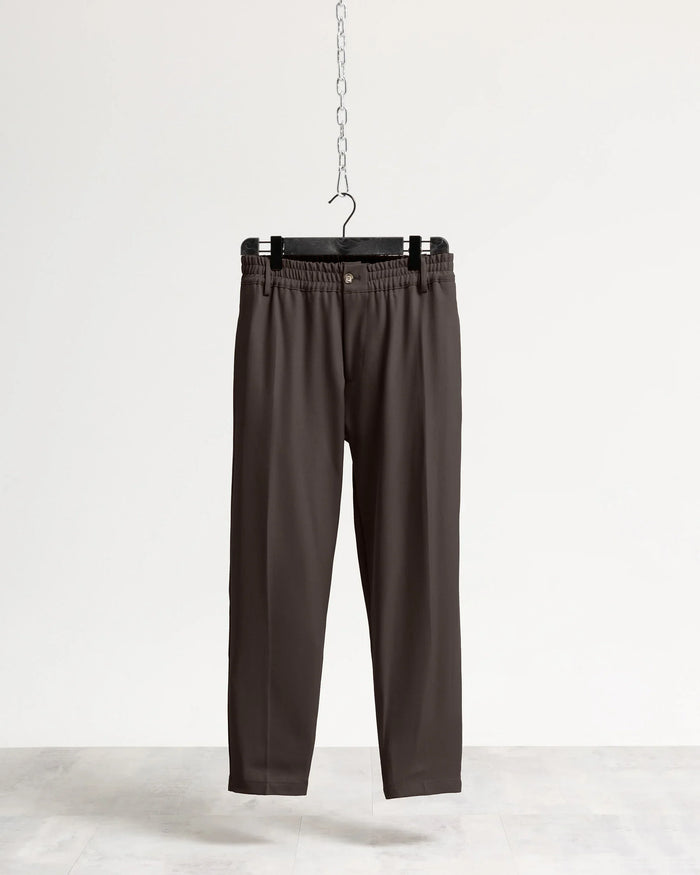 Pantalone regular tessuto classico - Moro