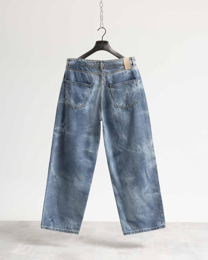 Jeans baggy blu fulmini - Blu