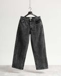 Jeans baggy nero con legature