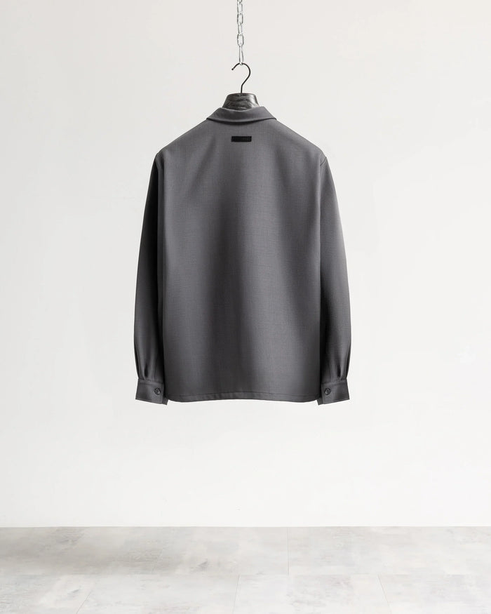 Camicia con tasconi tessuto classico - Grigio