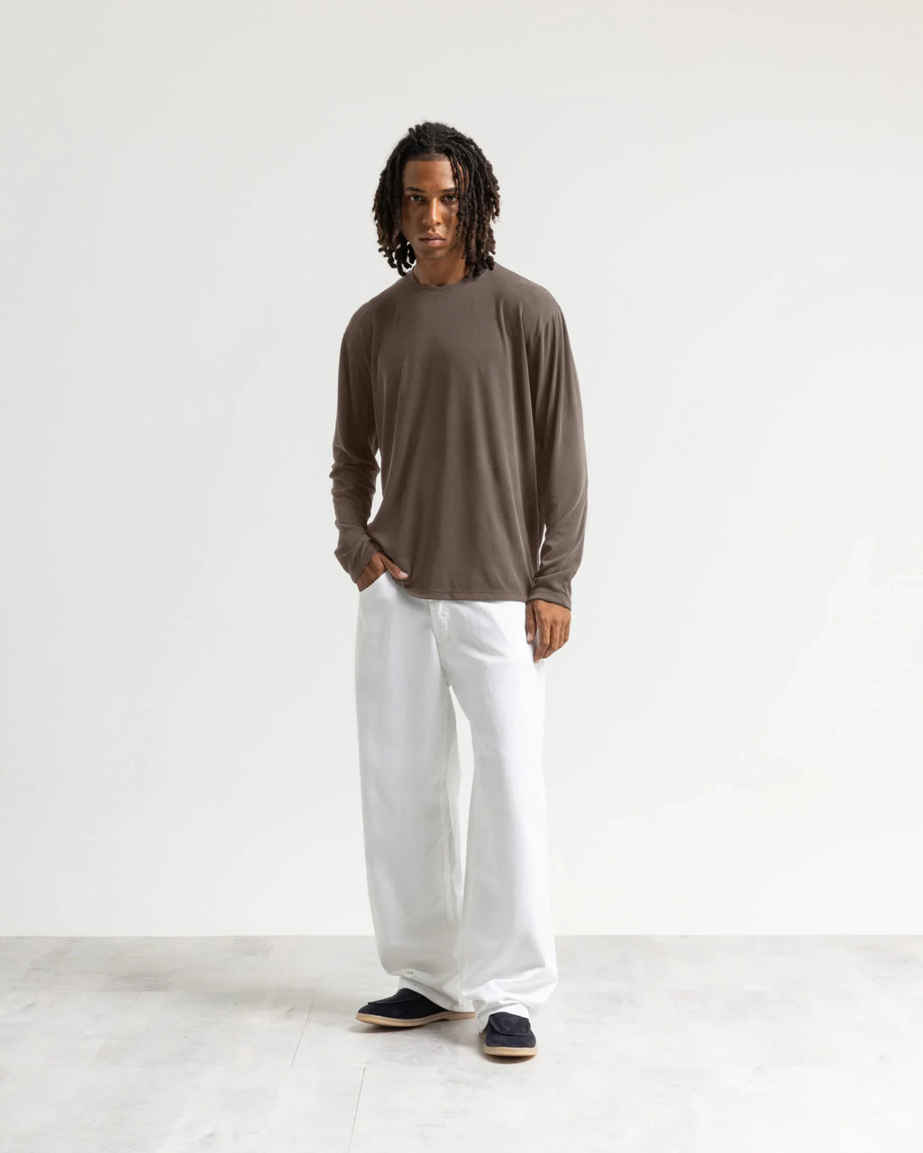 T-shirt costina manica lunga