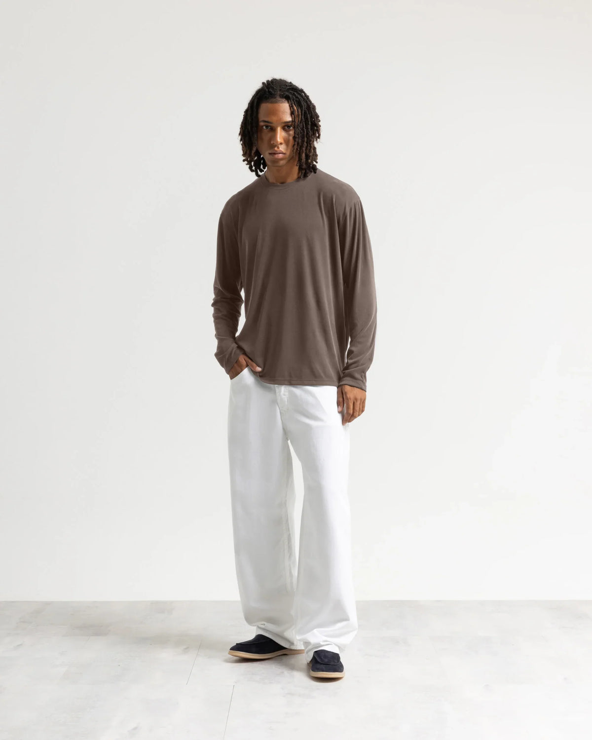 T-shirt costina manica lunga