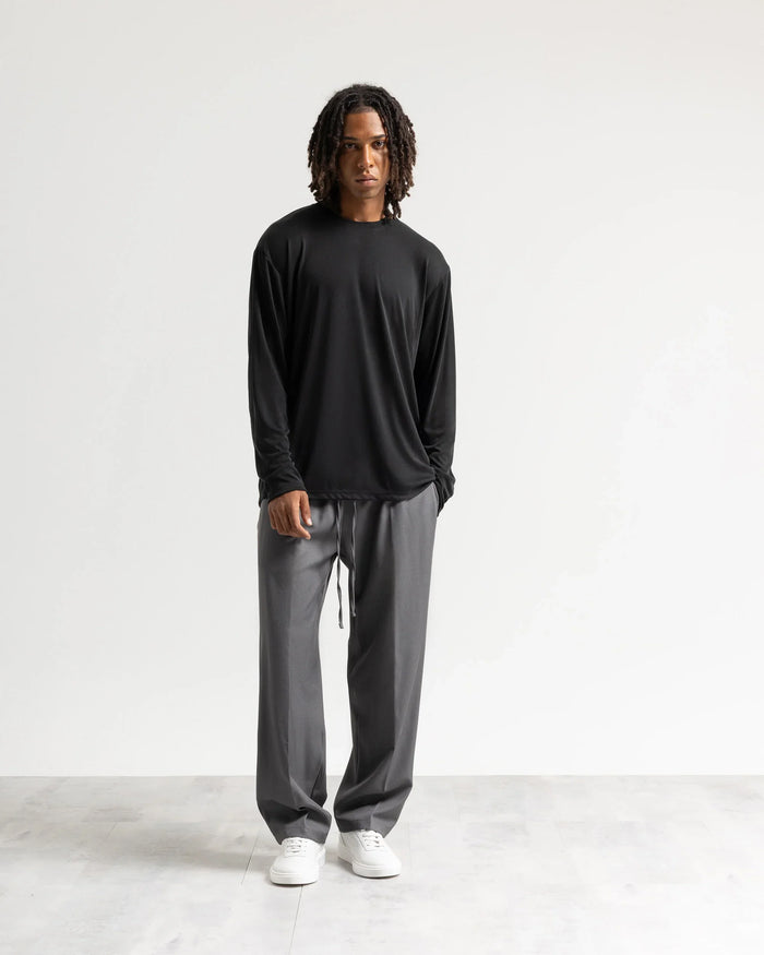 Pantalaccio fondo ampio tessuto classico - Grigio