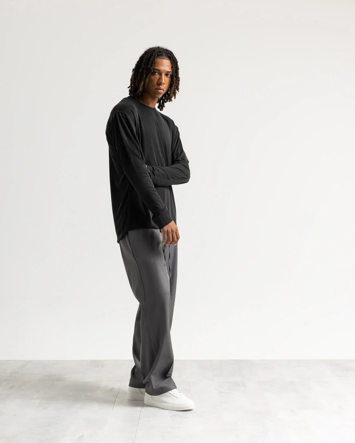 T-shirt costina manica lunga