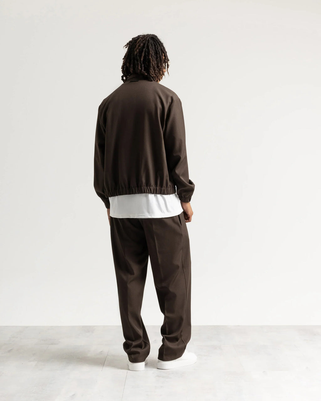 Giacca con zip mezzo collo tessuto classico