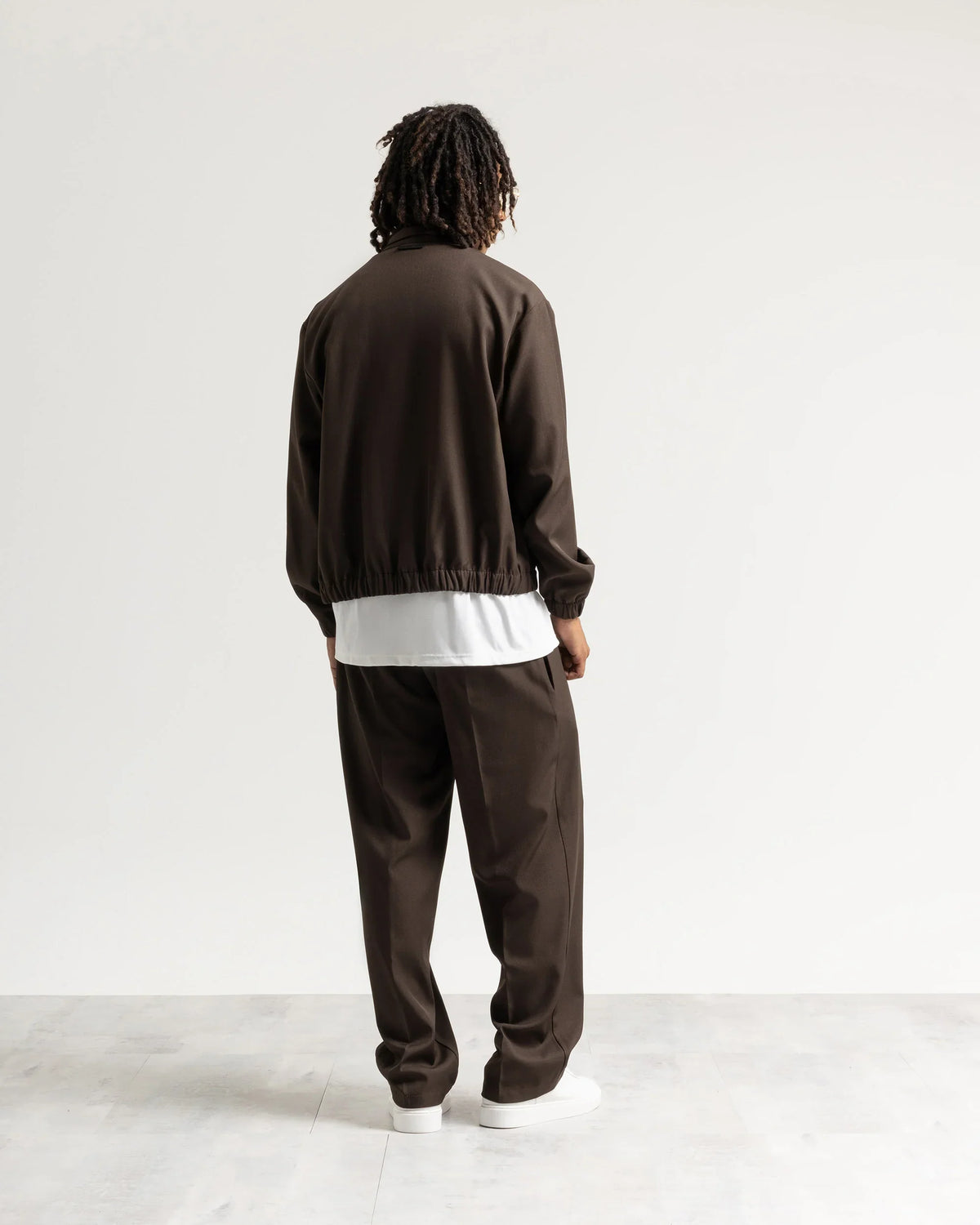 Giacca con zip mezzo collo tessuto classico