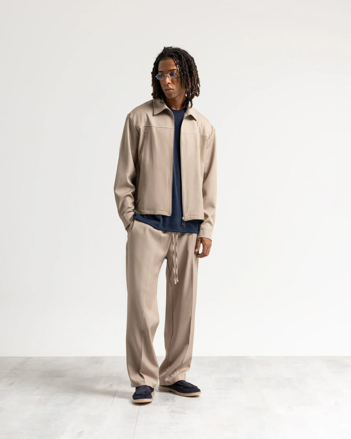 Pantalaccio fondo ampio tessuto classico - Beige