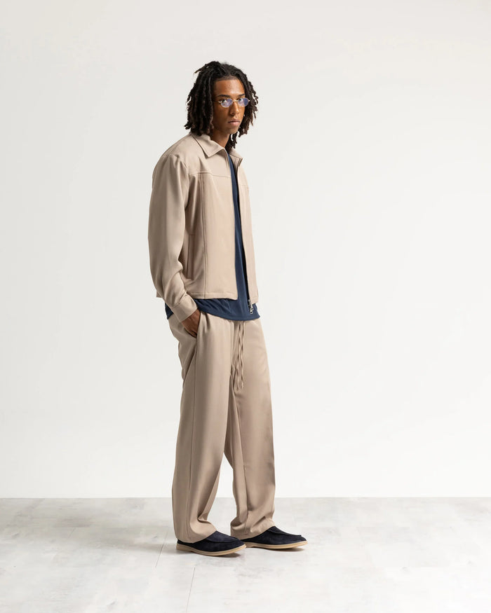 Pantalaccio fondo ampio tessuto classico - Beige