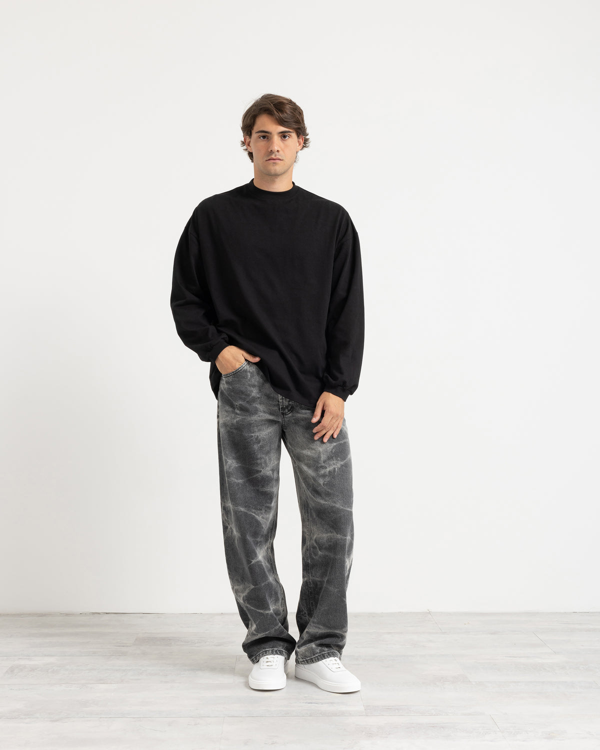 T-shirt longsleeve con polsino oversize