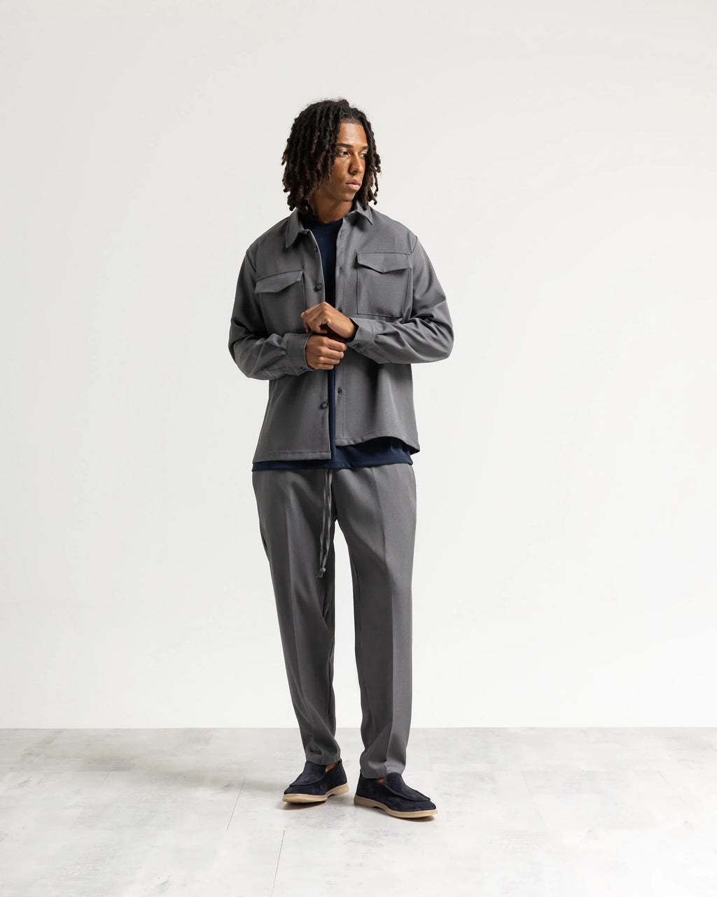 Camicia con tasconi tessuto classico
