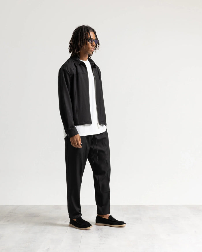 Pantalaccio regular tessuto classico - Nero