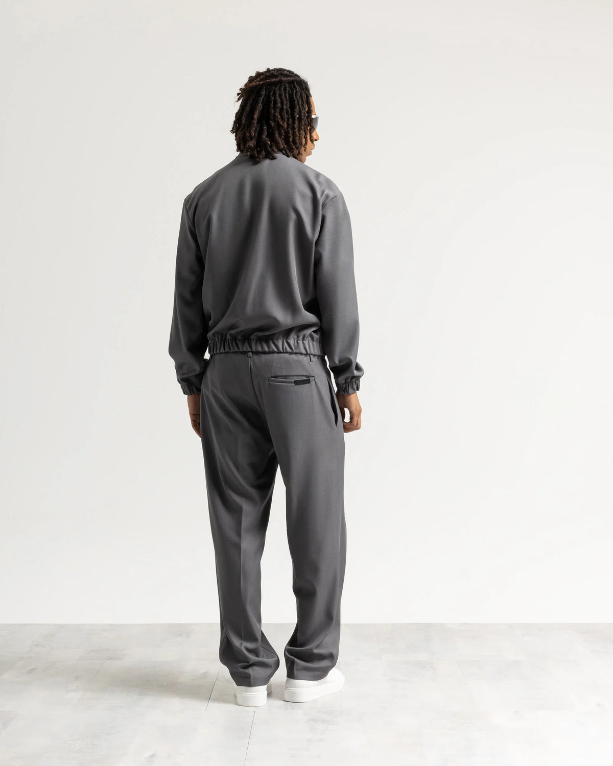 Giacca con zip mezzo collo tessuto classico