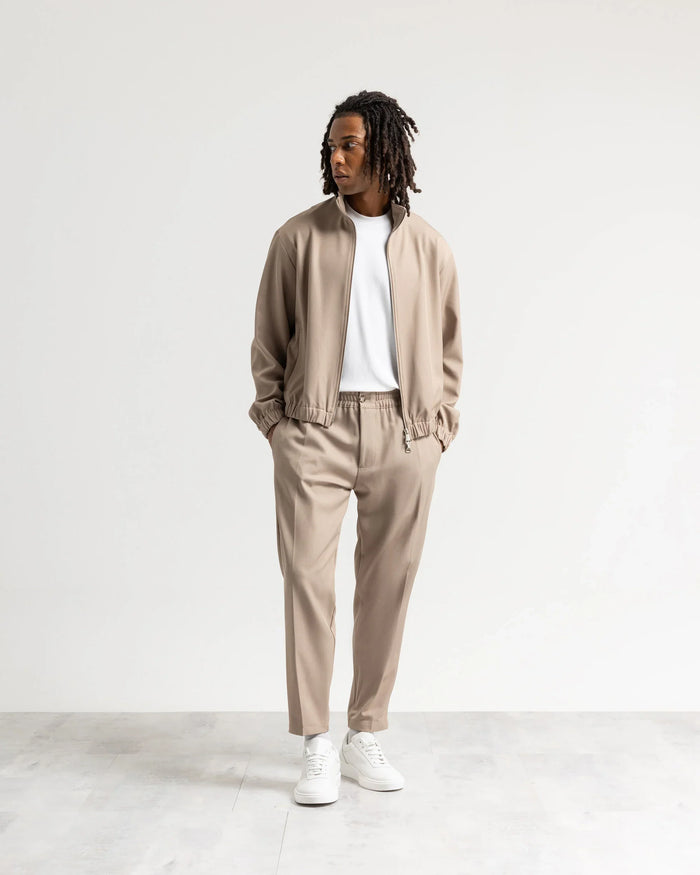 Pantalone regular tessuto classico - Beige