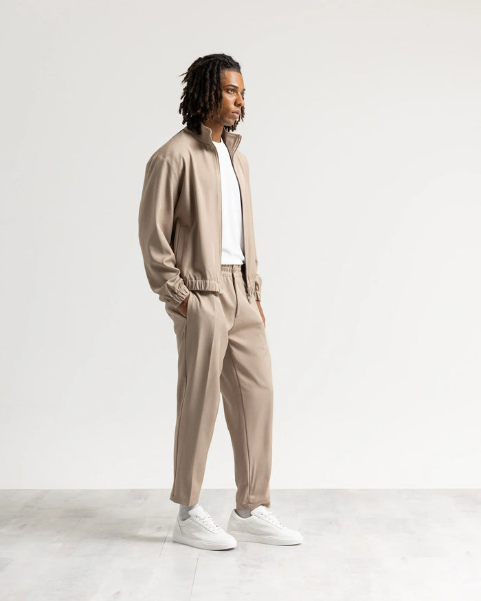 Pantalone regular tessuto classico - Beige