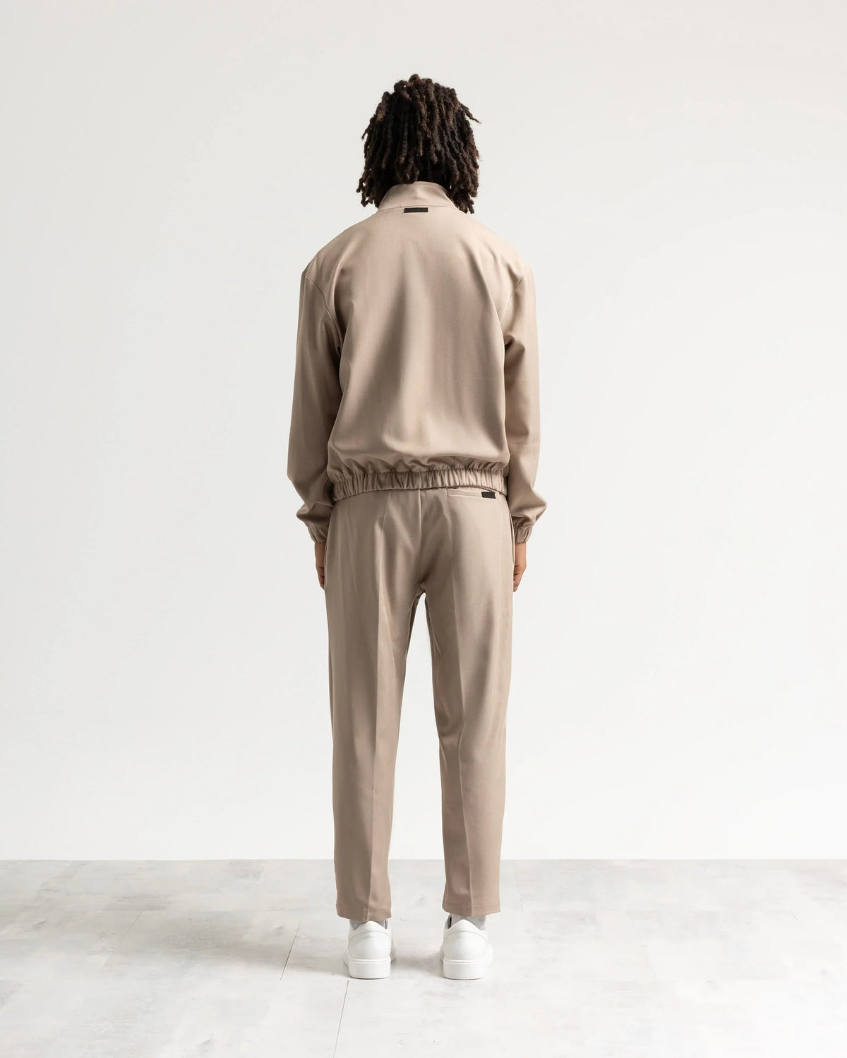Giacca con zip mezzo collo tessuto classico