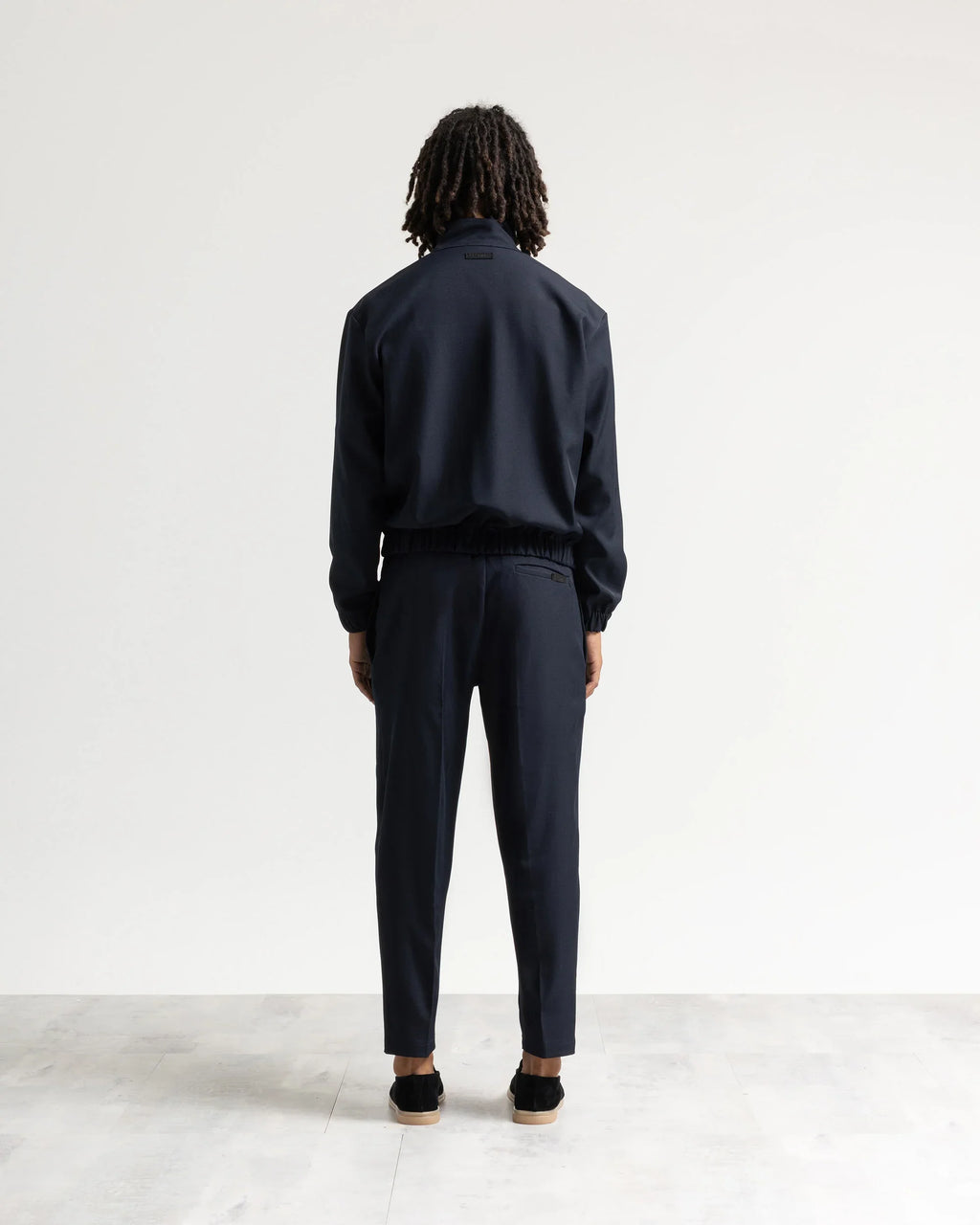 Giacca con zip mezzo collo tessuto classico