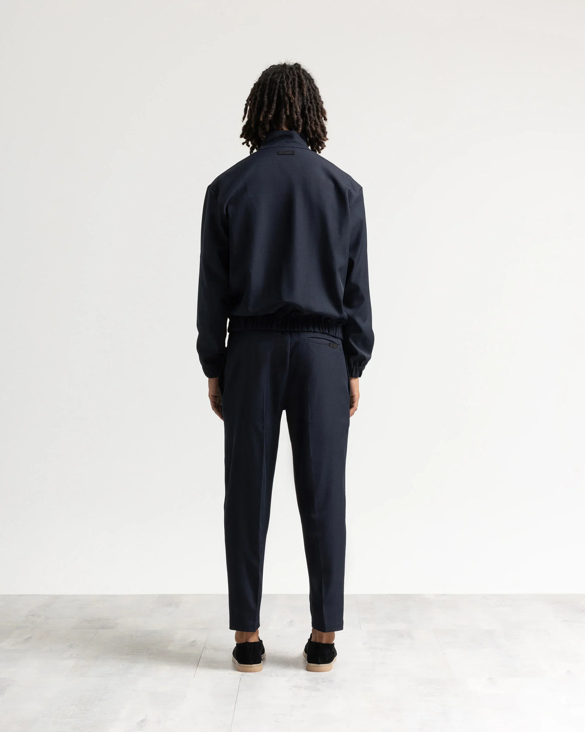 Giacca con zip mezzo collo tessuto classico
