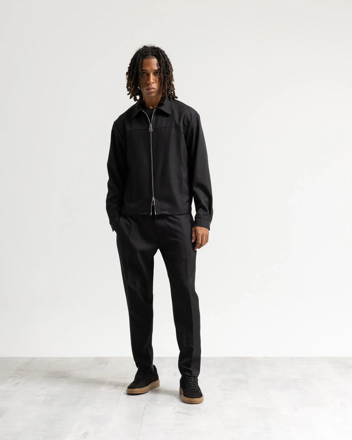Pantalone regular tessuto classico - Nero