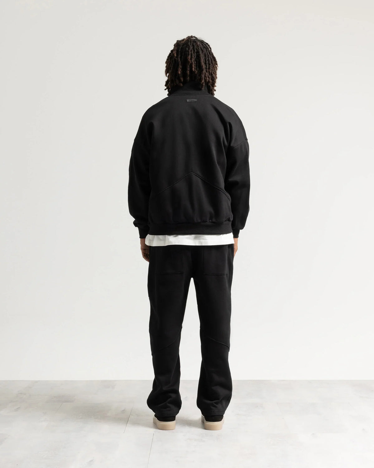 Felpa zip mezzo collo