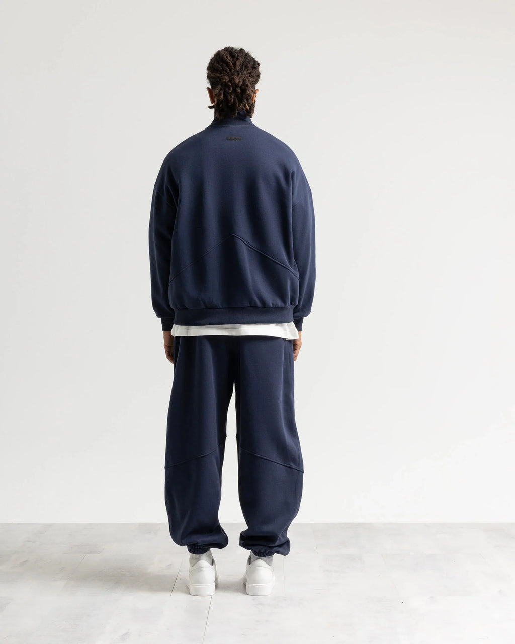 Felpa zip mezzo collo